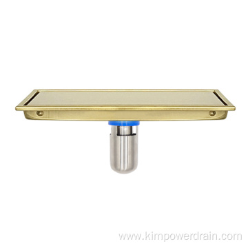 30cm Rectangular gold floor drain